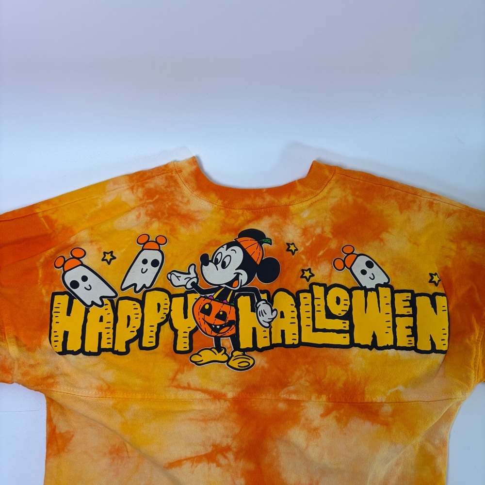 Disney Spirit Jersey Kids S 5/6 Mickey Mouse Happy Halloween Ghost Tie Dye